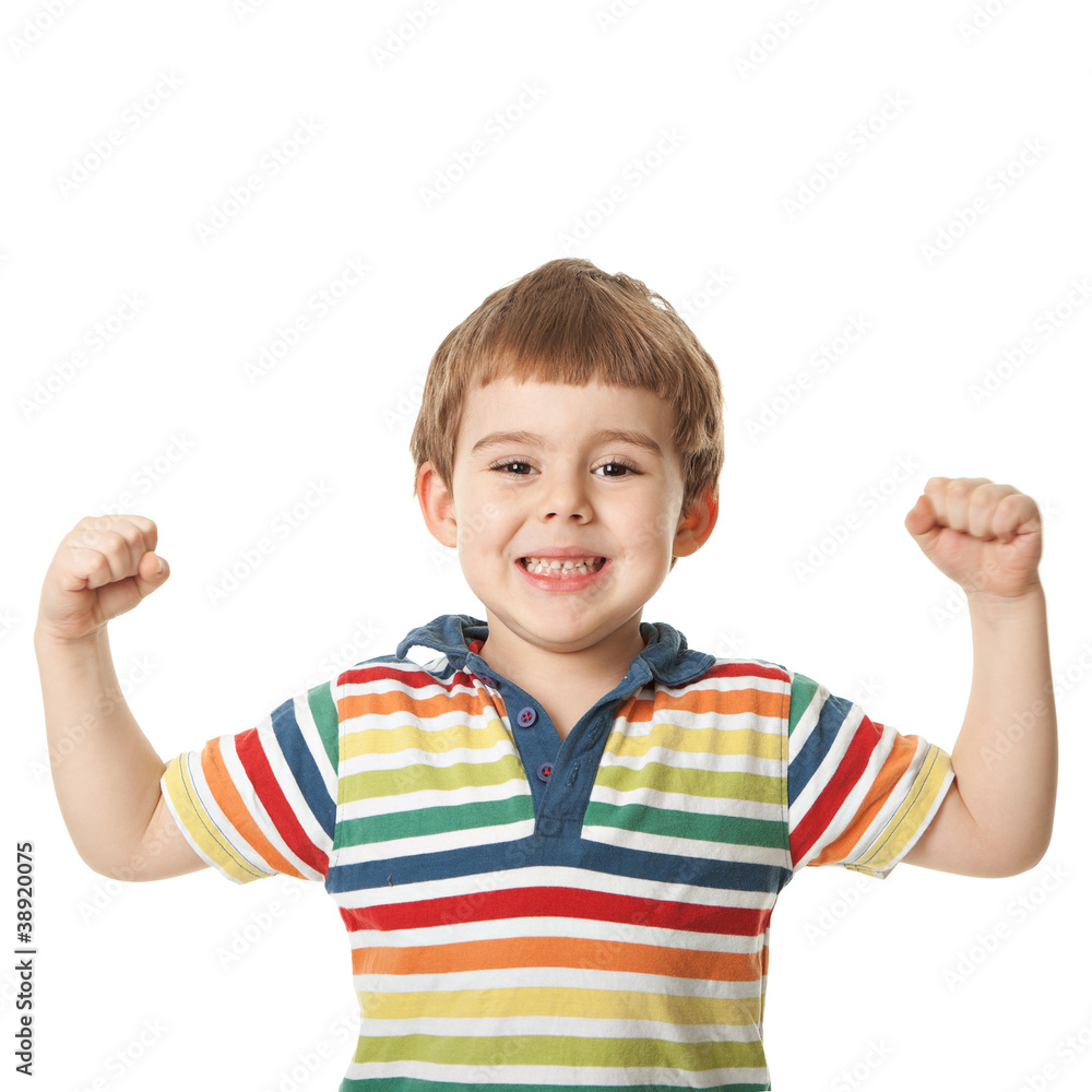 cheerful smiling little boy raised his hands up cheerful smiling little boy raised his hands up