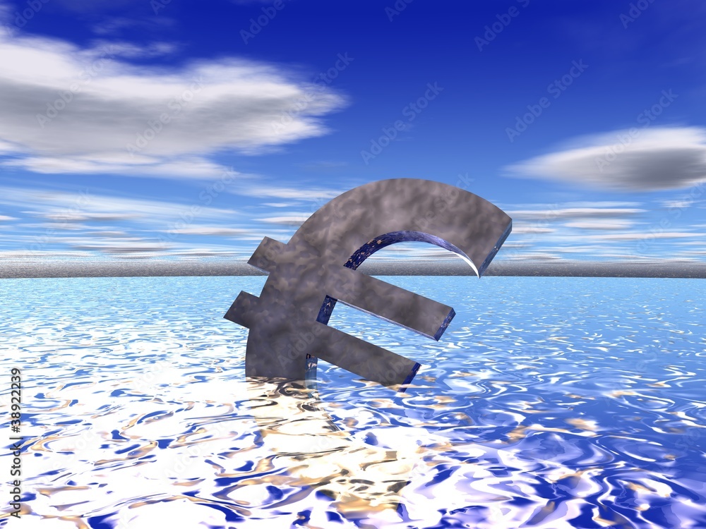 Fototapeta premium 3D - Untergang des Euro