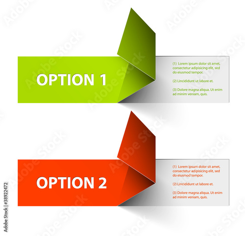 Set of Colorful Vector Sample option stickers