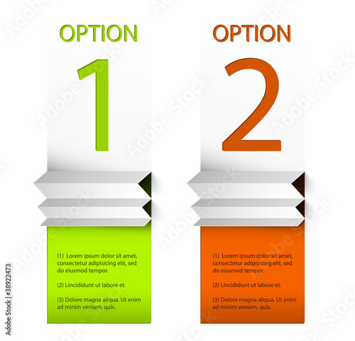 Set of Colorful Vector Sample option stickers