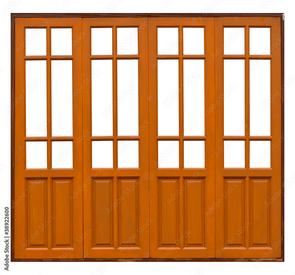 Thai style pattern on wood can use as windows or doors Thai style pattern on wood can use as windows or doors