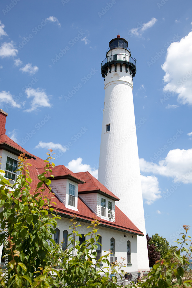 Lighthouse with a sky background Lighthouse with a sky background
