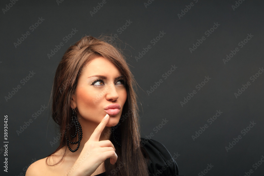 beautiful long hair brunette woman portrait beautiful long hair brunette woman portrait