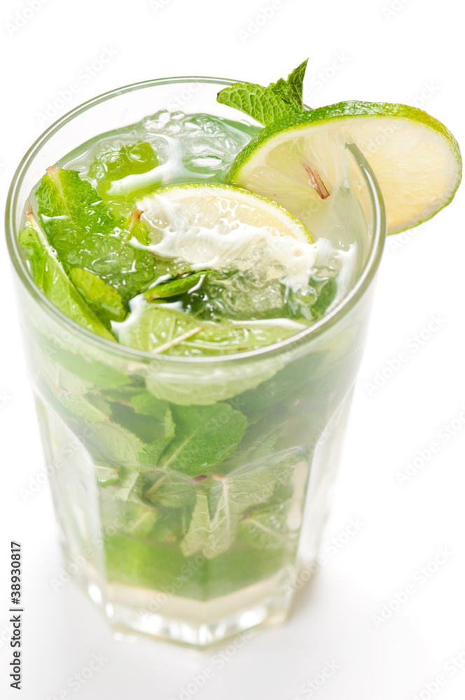 Mojito cocktail on white Mojito cocktail on white