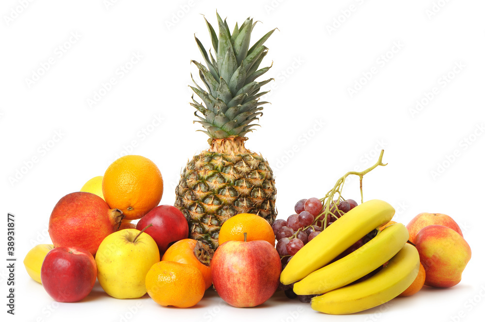 Set of exotic fruit