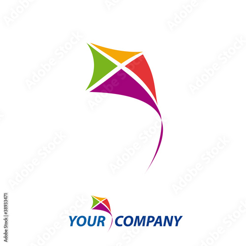 logo kite, concept of freedom # Vector photo
