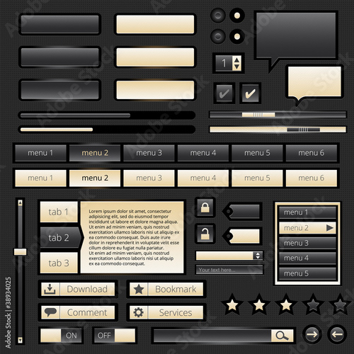 Set of web elements - vector file - easily customizable