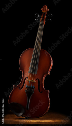 old violin close up