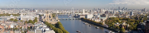 Aerial panorama view on London.