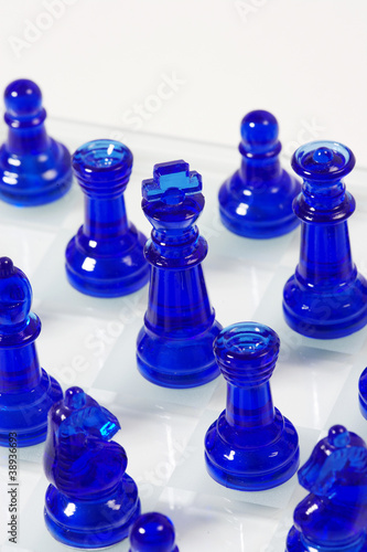 Schachfiguren aus Glas photo