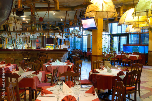 Italian restaurant with a traditional interior