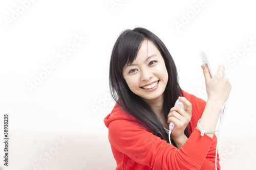 Wallpaper Mural ビデオゲームをする女性 Torontodigital.ca