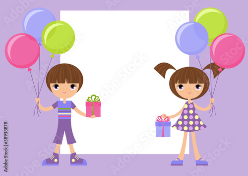 Children with gifts
