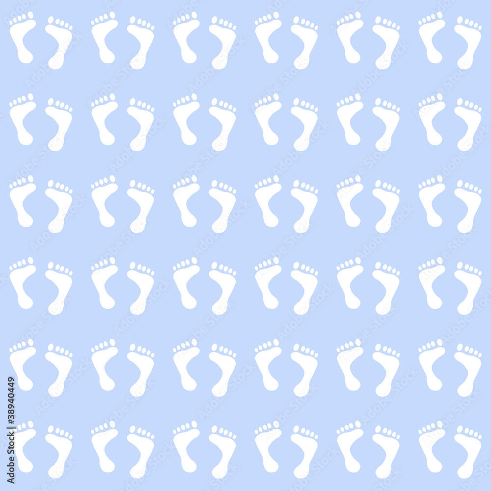 Seamless Baby Feet on Pastel Blue Background Wallpaper Seamless Baby Feet on Pastel Blue Background Wallpaper
