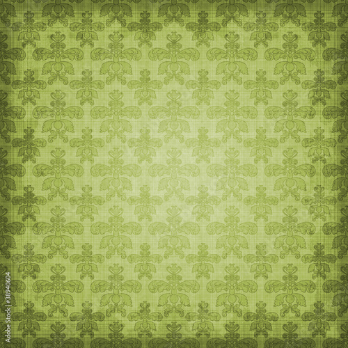 Shaded Green Damask Background