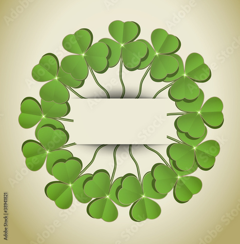 St. Patrick's Day Shamrock circle