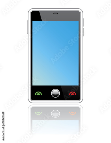 Abstract  touchscreen smartphone