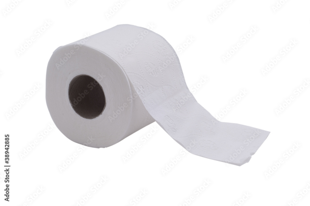 toilet paper on isolated white background toilet paper on isolated white background