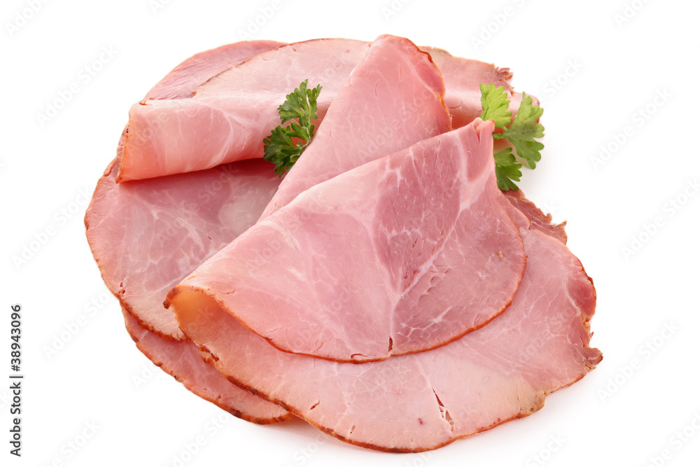 isolated ham