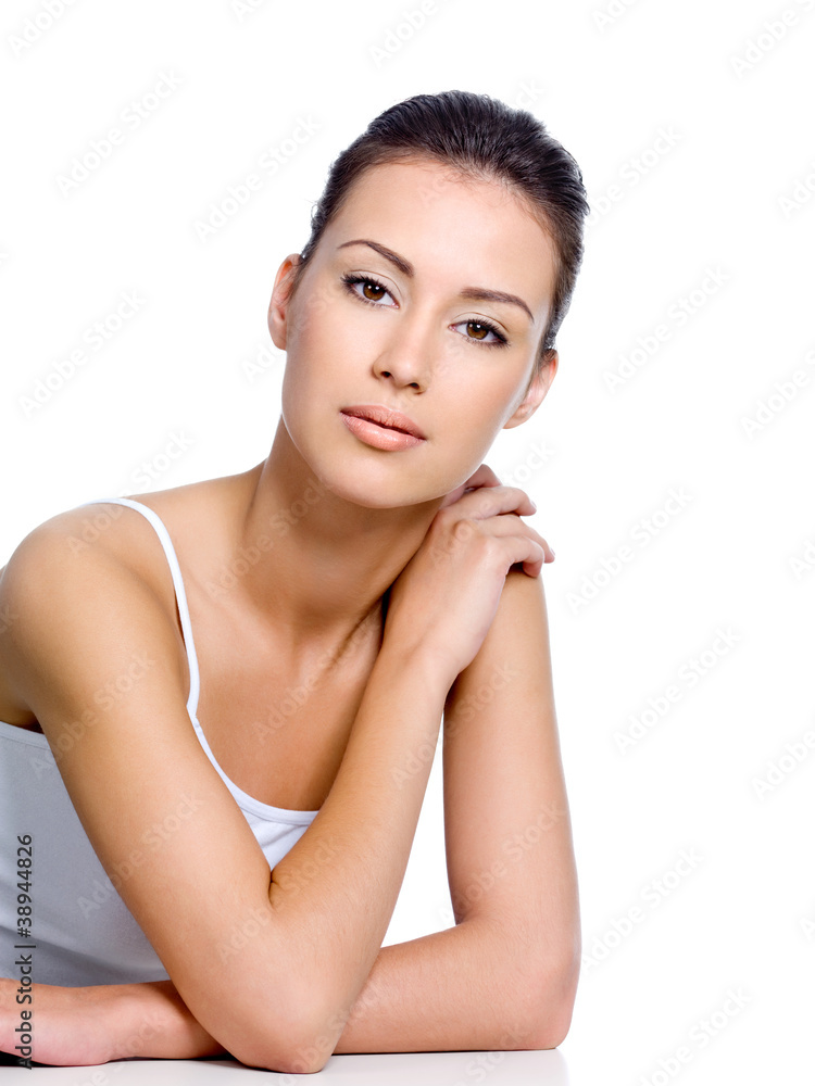Easy smiling woman with fresh skin Easy smiling woman with fresh skin
