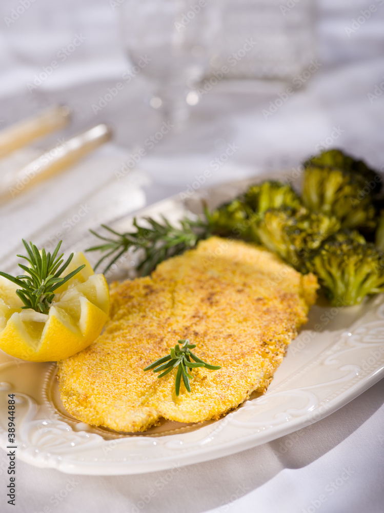 cutlet with broccoli cutlet with broccoli