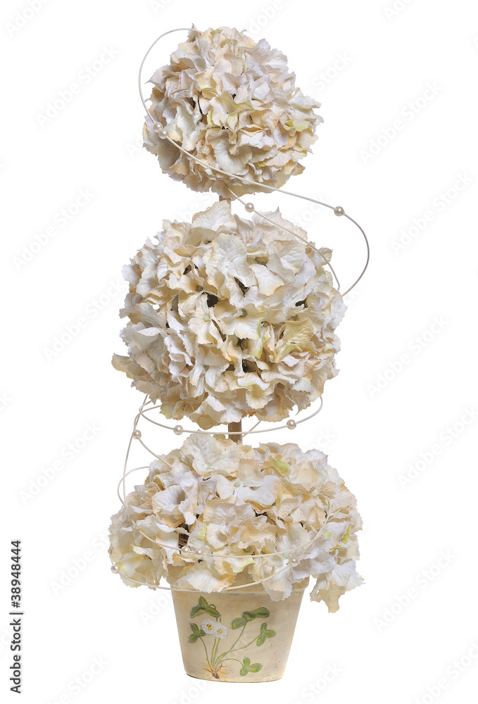 Flowerpot with artificial flowers Flowerpot with artificial flowers
