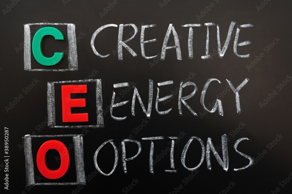Obraz premium Acronym of CEO - Creative Energy Options