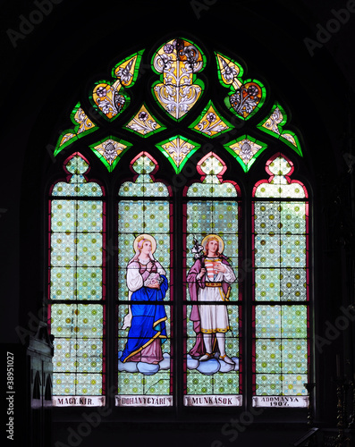 stained glass windows in church