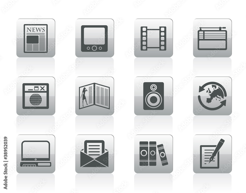 Media and information icons - Vector Icon Set Media and information icons - Vector Icon Set