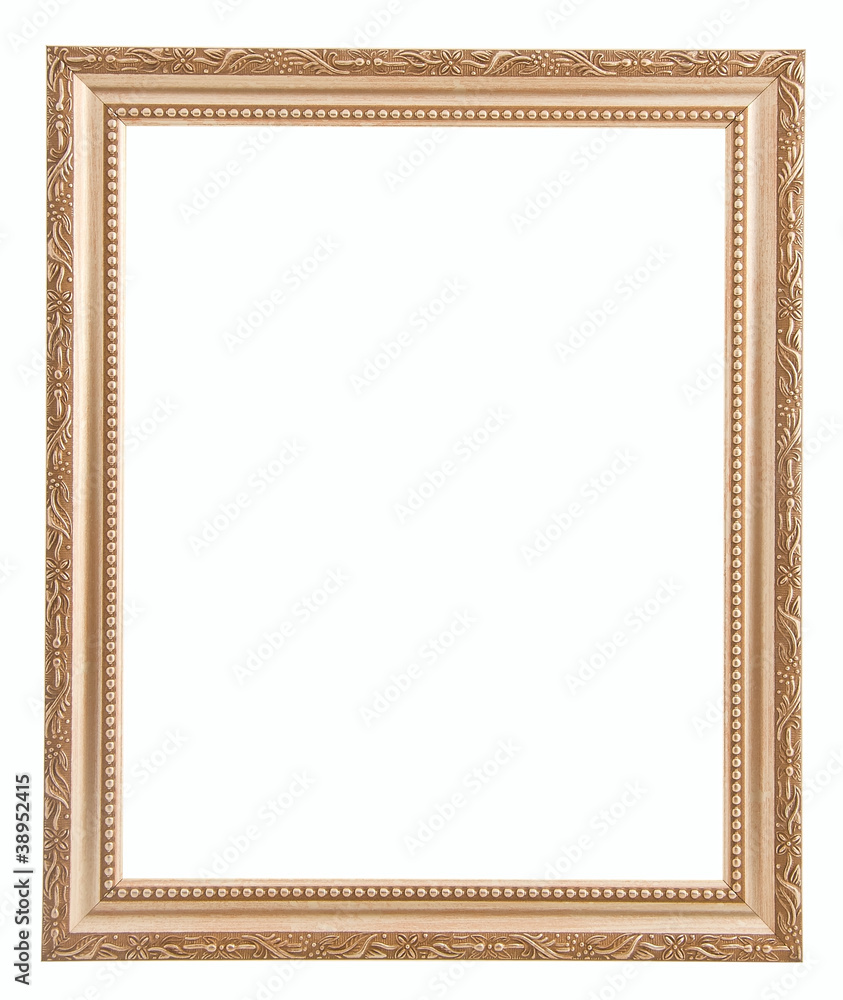 Golden frame isolated on white background Golden frame isolated on white background
