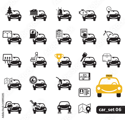 Car service icons, set