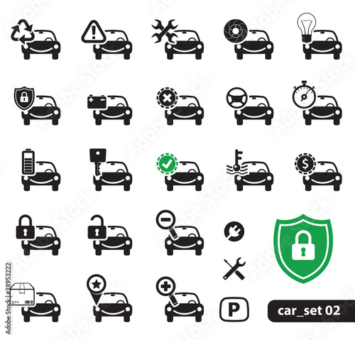 Car service icons, set