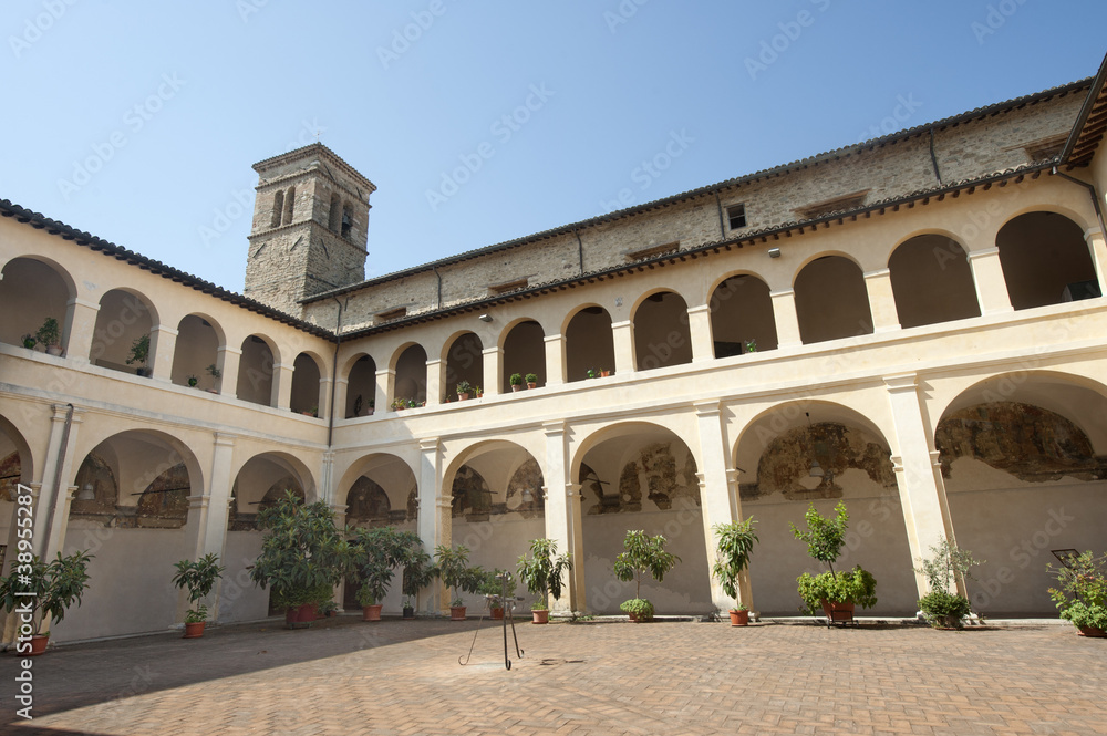 Court of ancient palace in Bevagna