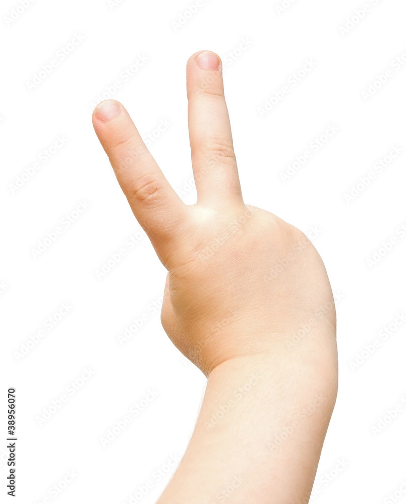 Children's hand isolated on white background Children's hand isolated on white background