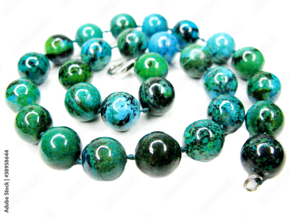 chrysocolla semiprecious beads necklace chrysocolla semiprecious beads necklace