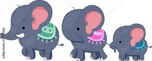 Obraz Elephant Family