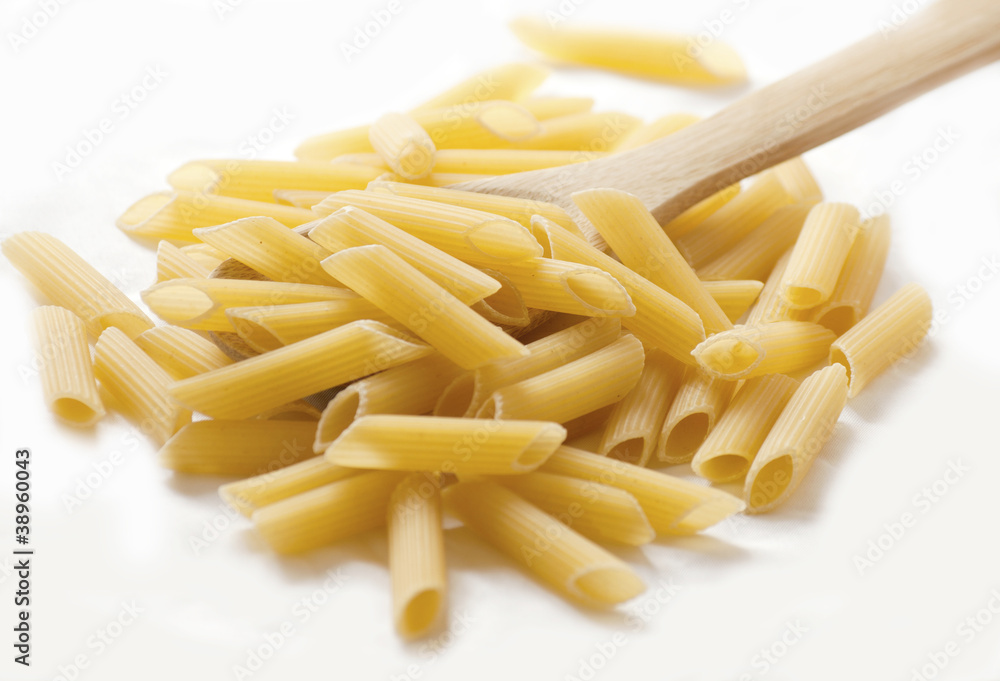 dried italian pasta (macaroni) isolated on white background dried italian pasta (macaroni) isolated on white background