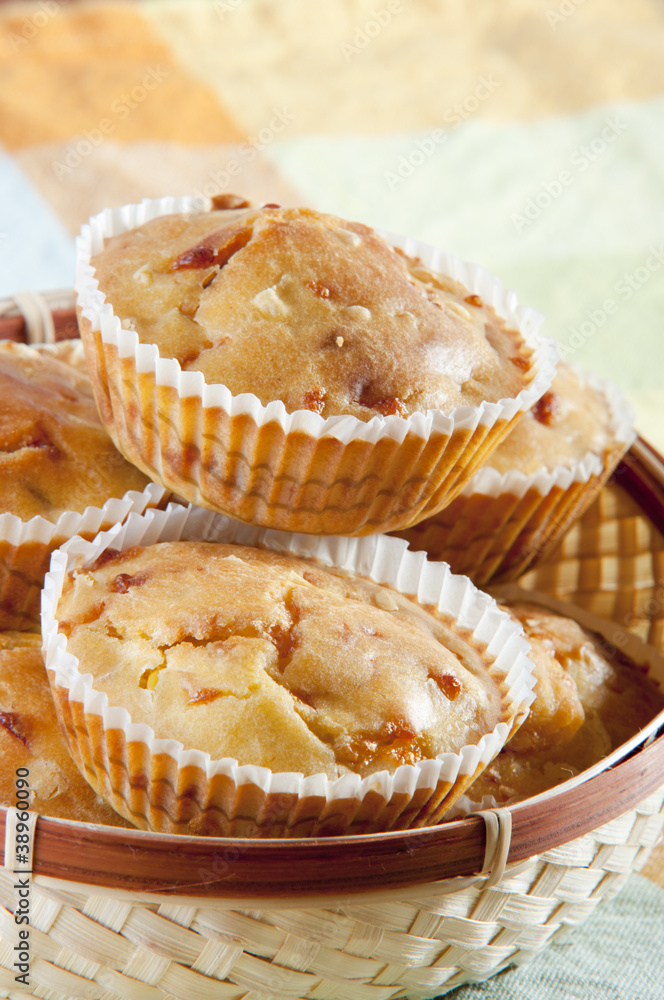 Freshly baked cornbread muffins with cheddar cheese Freshly baked cornbread muffins with cheddar cheese