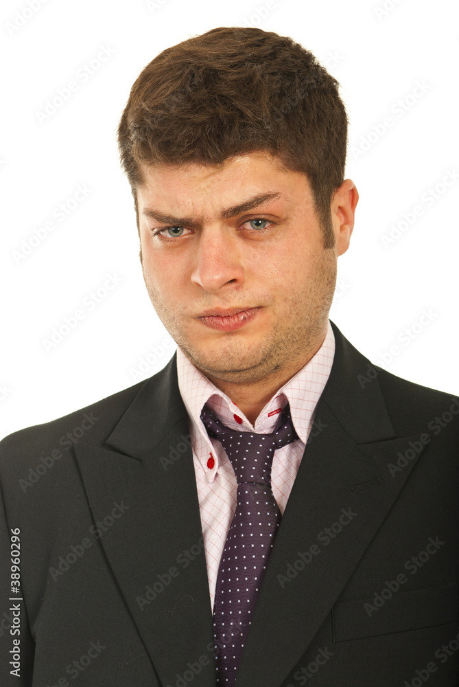 Portrait of confused business man Portrait of confused business man
