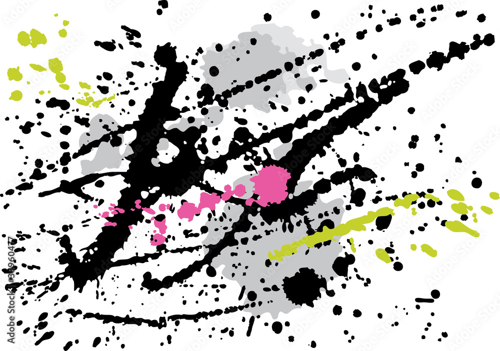 Background with colorful spots and sprays on a white Background with colorful spots and sprays on a white