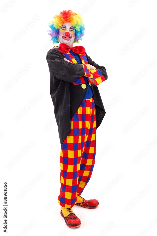 Proud clown standing