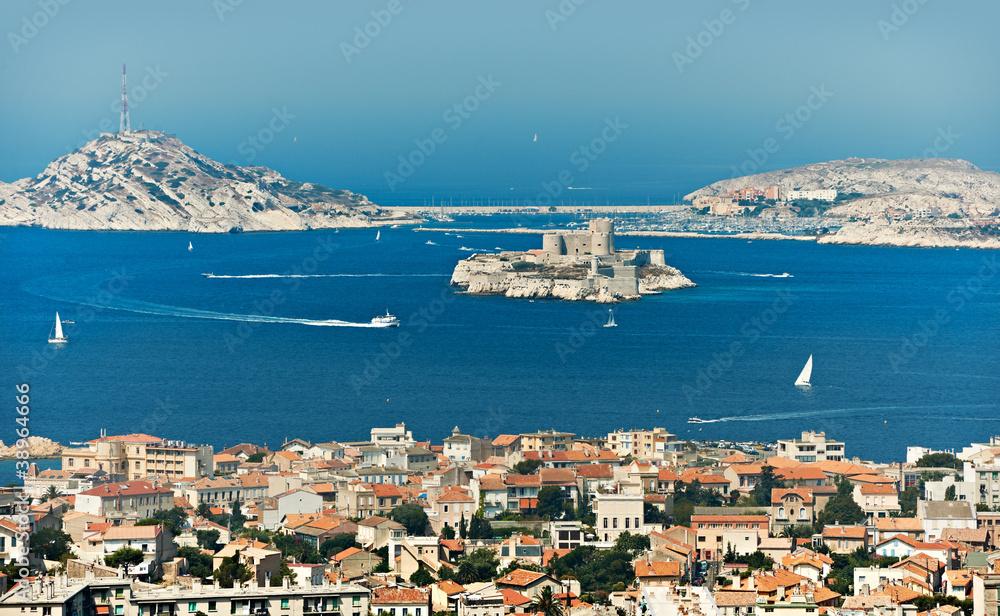Bay of Marseille with If castle