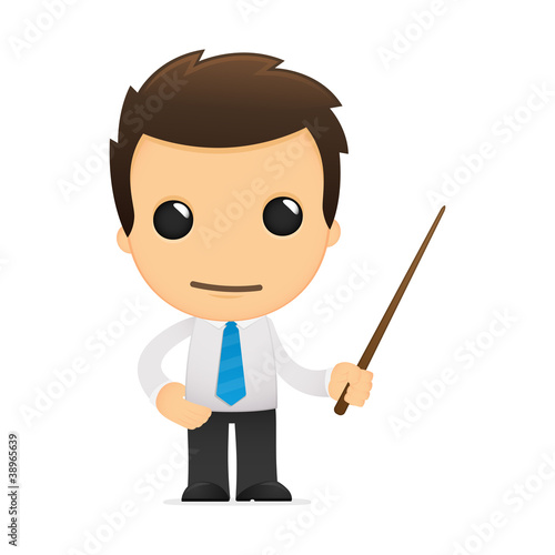 funny cartoon office worker