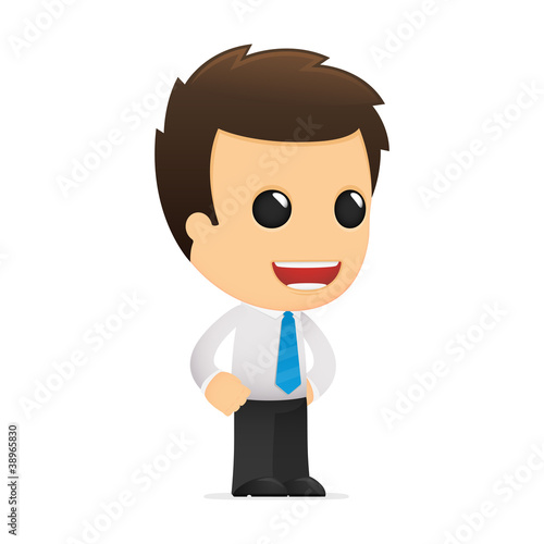funny cartoon office worker