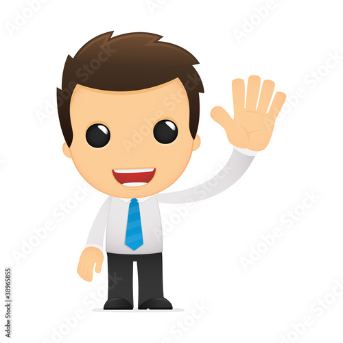 funny cartoon office worker