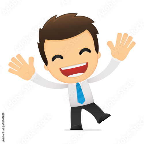funny cartoon office worker