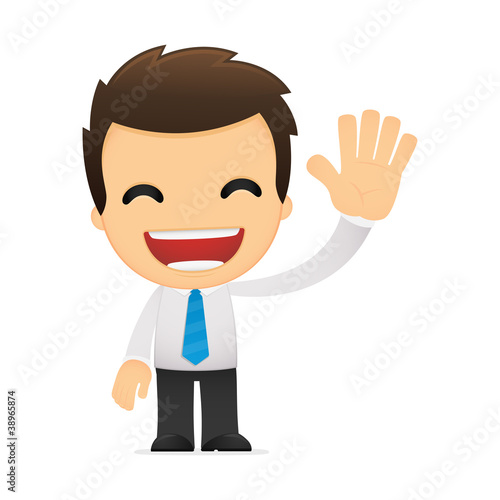 funny cartoon office worker