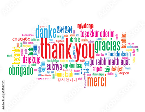 THANK YOU Tag Cloud (card smile greetings translation languages)
