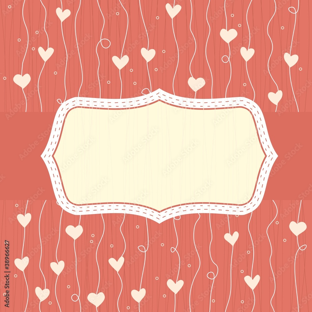 love background with an empty banner love background with an empty banner
