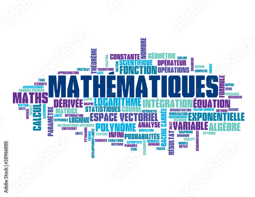 Nuage de Tags "MATHEMATIQUES" (maths formule équations sciences)